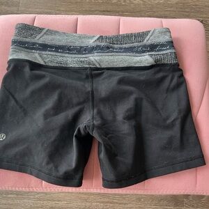 lululemon athletica Black and Gray Women's Athletic Shorts